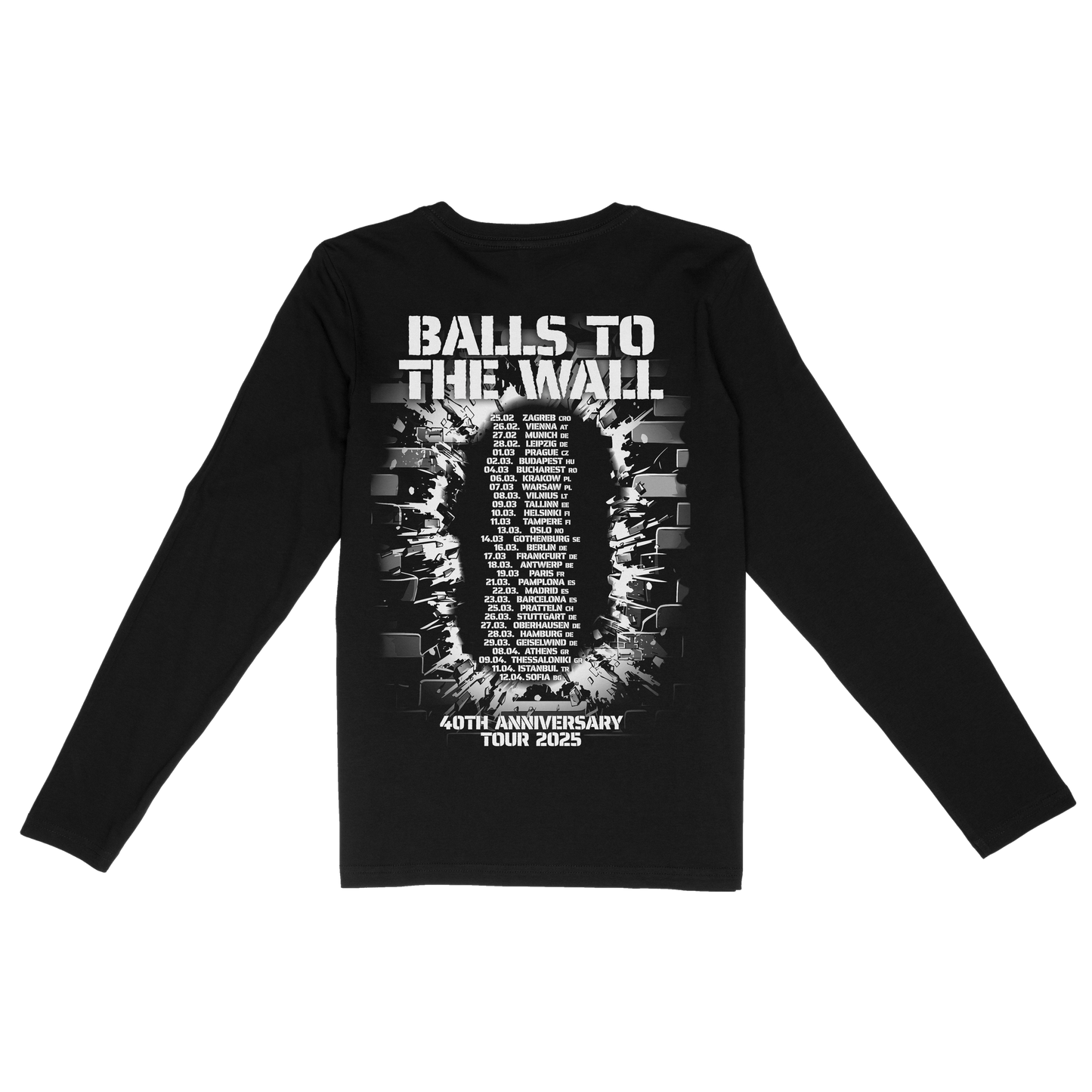 Balls to The Wall 40th Anniversary Tour 2025 Skull - Longsleeve