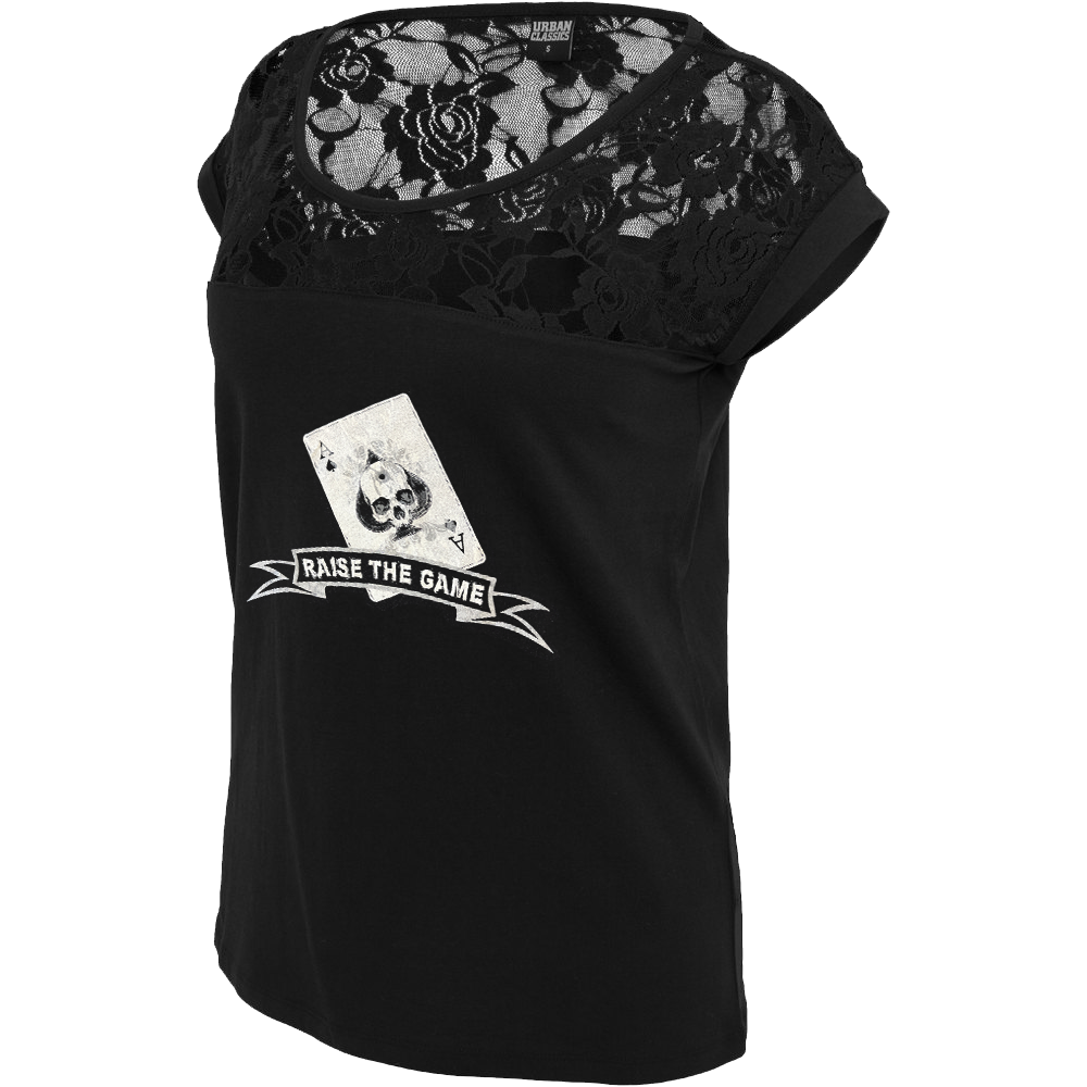Raise the Game trimmed with lace, Girly Shirt