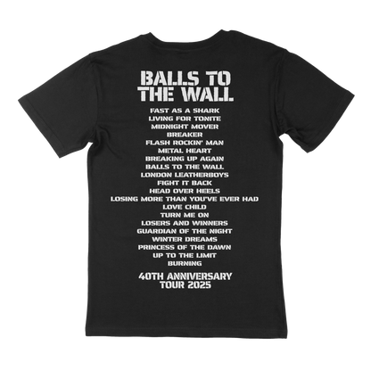 Dirkschneider Balls to The Wall Setlist T-Shirt 2025