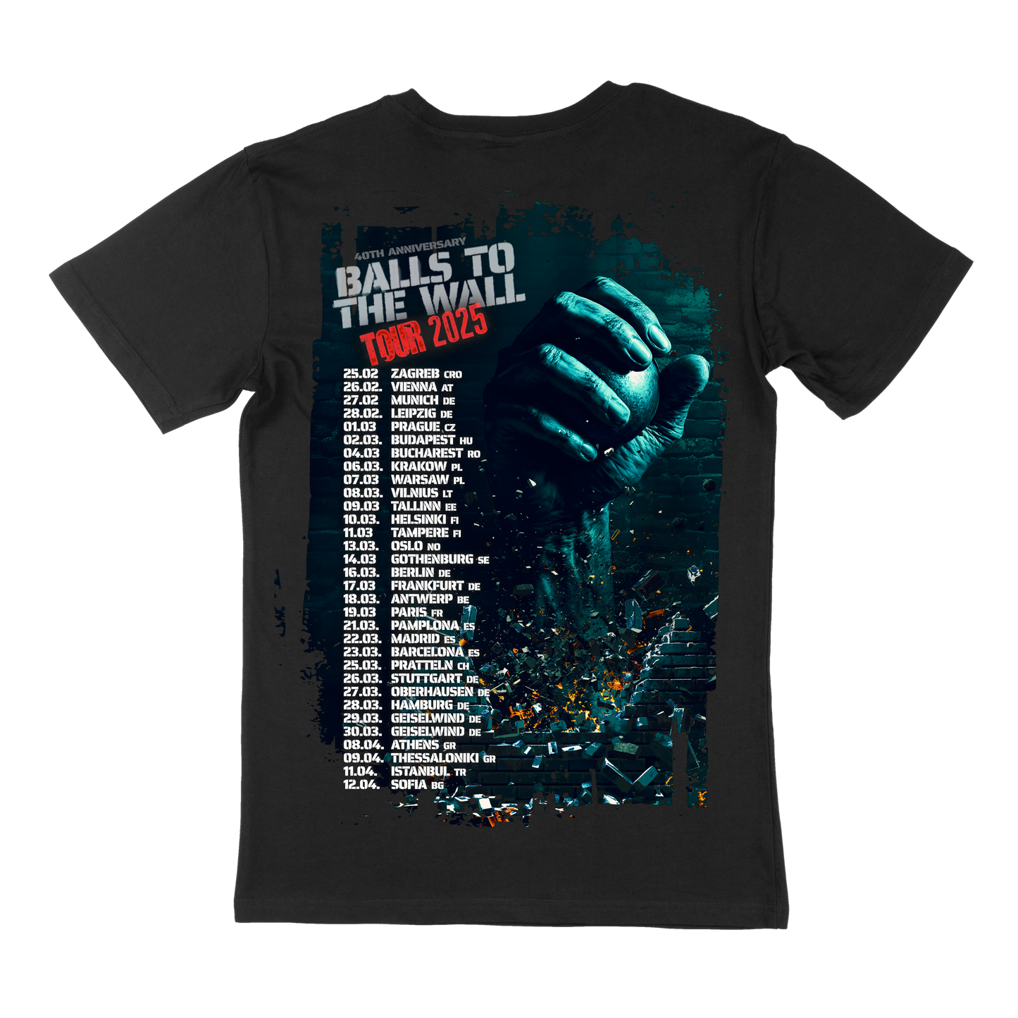 Dirkschneider Balls to The Wall Tour T-Shirt 2025