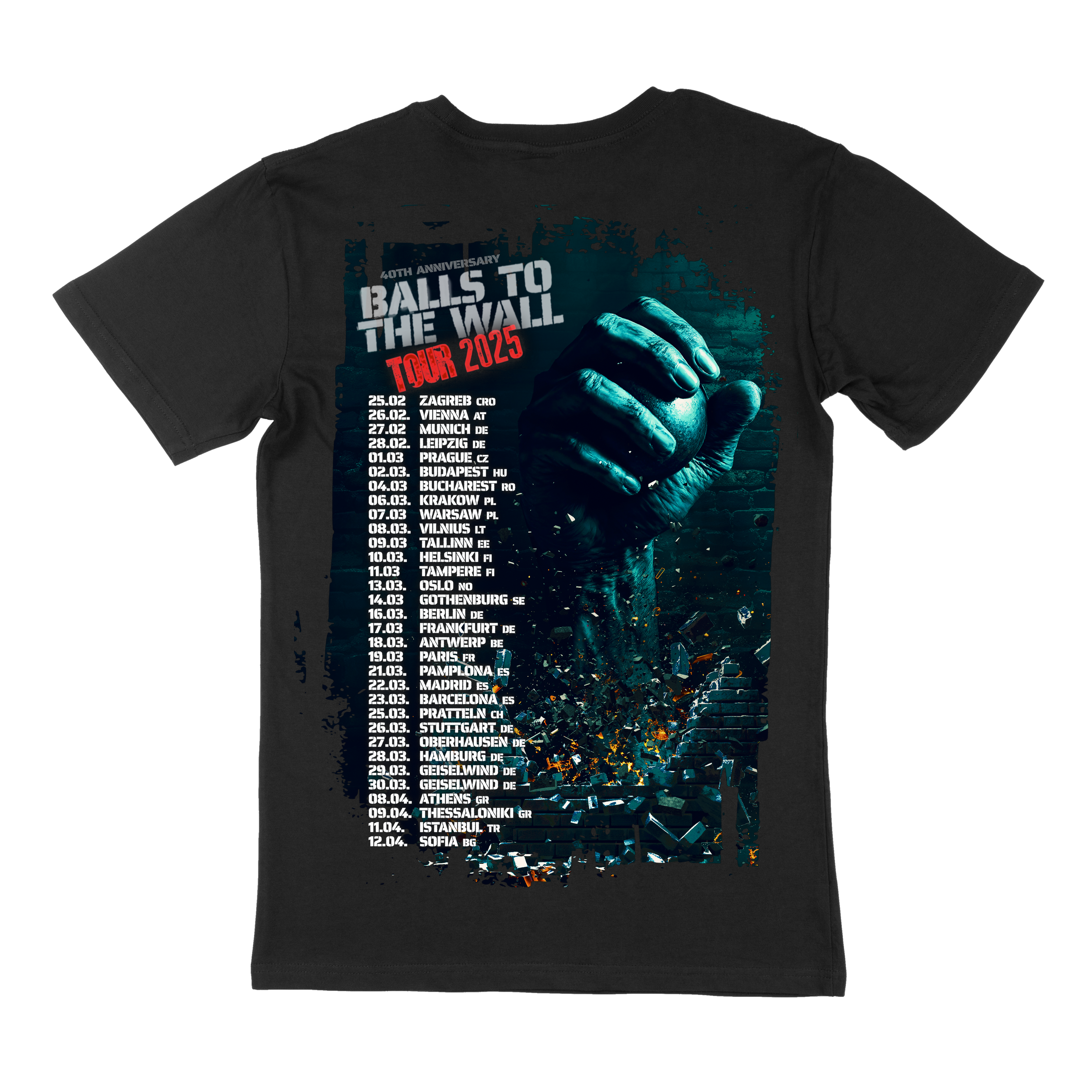 Balls to The Wall 40th Anniversary EU Tour 2025 - T-Shirt Dirkschneider